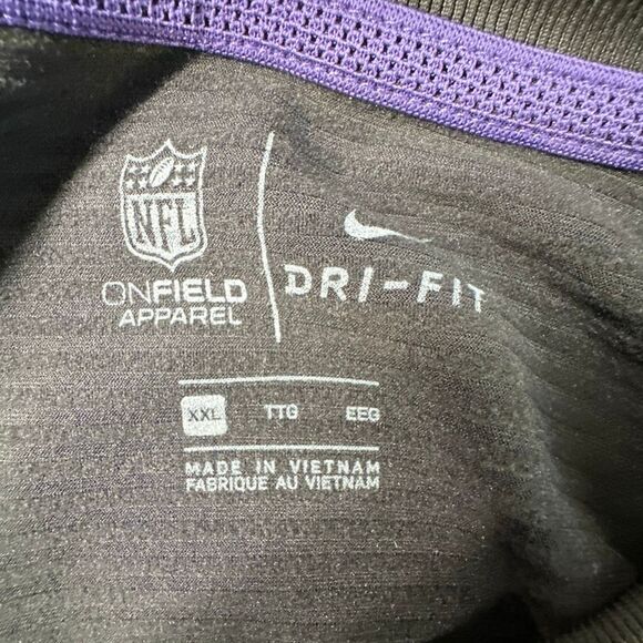 NFL On field Baltimore Ravens Shirt XXL Black Long Sleeve Pullover Crew Neck - Picture 7 of 9